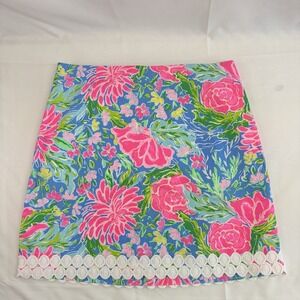 Lilly Pulitzer IZZY Skirt ZANZIBAR BLUE Blue Bunny Business 10 Party Floral